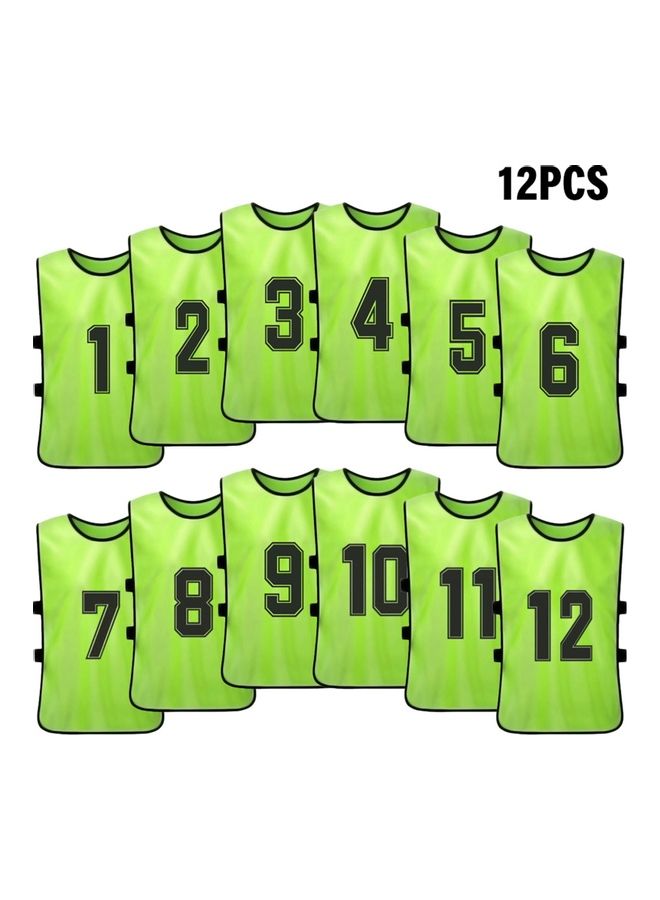 Generic 12-Piece Adult Style Double-Sided Printing Number 1-12 Unit Vest - Image 1
