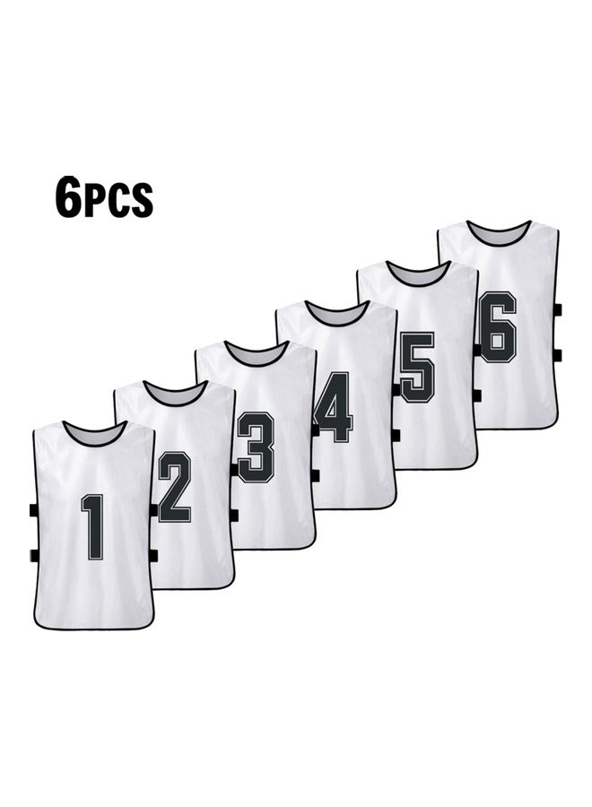 Generic 6-Piece Adult Style Double-Sided Printing Number 1-6 Division Vest  - Image 1