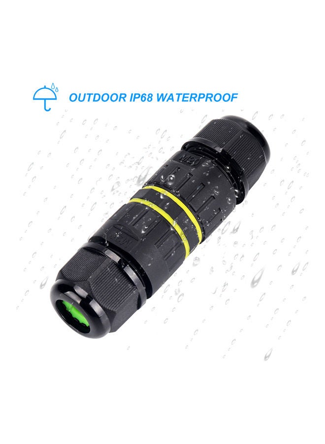 Generic 3-Pin Outdoor Lighting Cable Connector Black  - Image 3