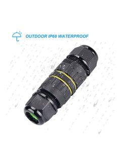 Generic 3-Pin Outdoor Lighting Cable Connector Black  - Image 3