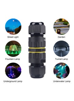 Generic 3-Pin Outdoor Lighting Cable Connector Black  - Image 2