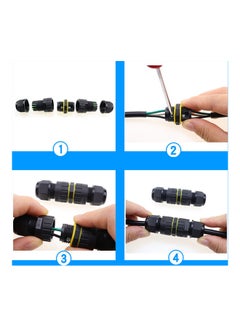 Generic 3-Pin Outdoor Lighting Cable Connector Black  - Image 5