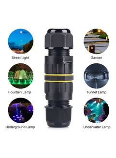 Generic 3-Pin Outdoor Lighting Cable Connector Black  - Image 2