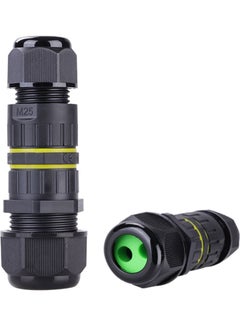Generic 5-Pin Outdoor Lighting Cable Connector with 2 Outlets Black  - Image 3