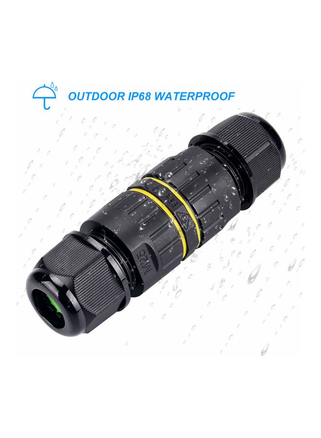 Generic - 2-Pin Outdoor Lighting Cable Connector Black - Image 1