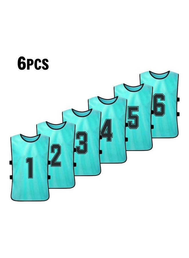 Generic 6-Piece Adult Style Double-Sided Printing Number 1-6 Division Vest - Image 1