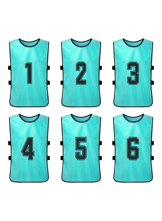 Generic 6-Piece Adult Style Double-Sided Printing Number 1-6 Division Vest - Image 3