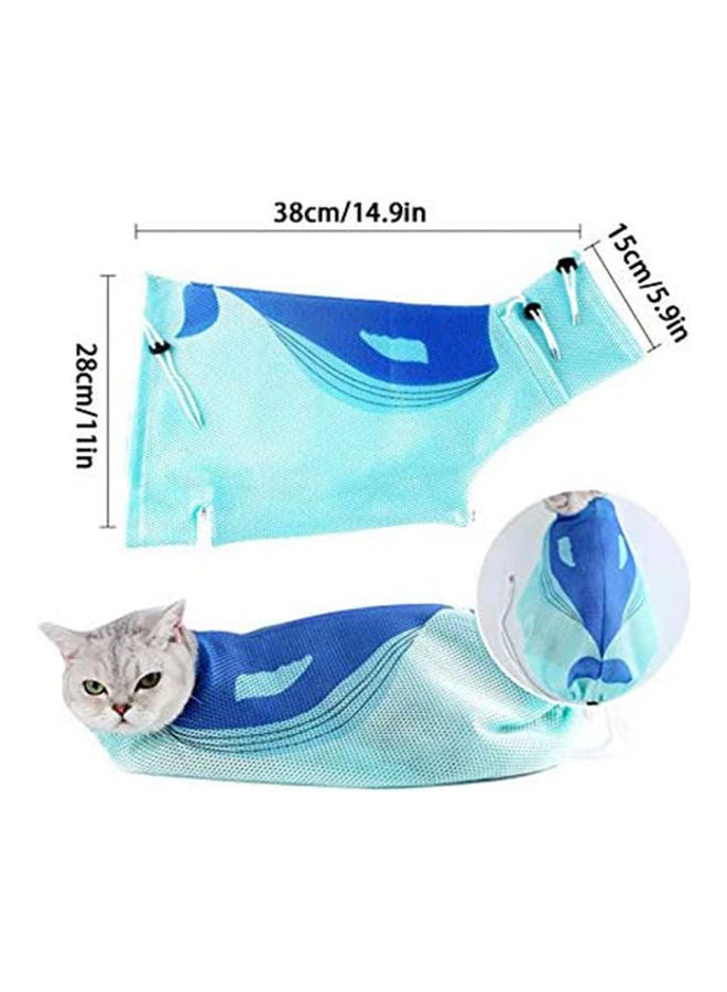 S-Color Multifunctional Cat Grooming Bag Blue  - Image 3