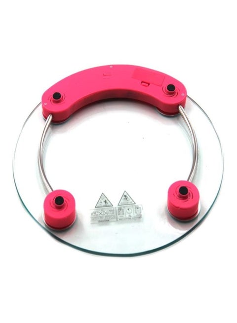 Digital Weighting Scale Clear/Pink 30 x 30cm