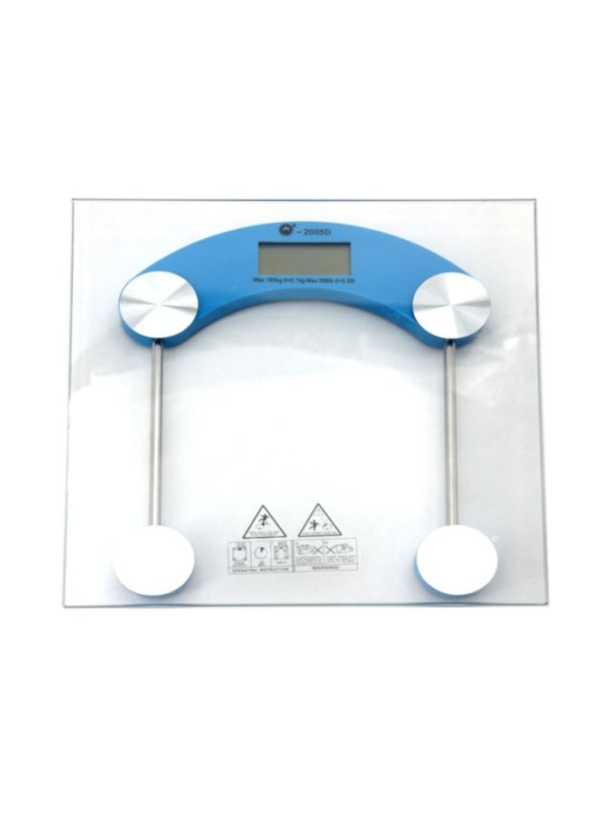 AGD - Digital Weighing Scale clear/Blue 30 x 30cm - Image 1