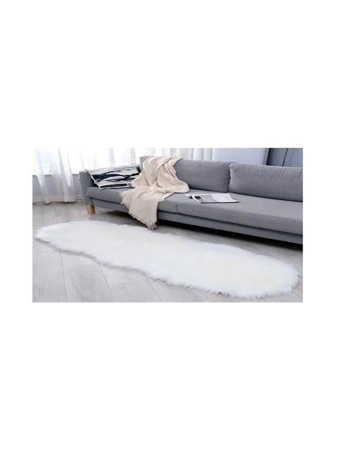 East Lady Fluffy Design Floor Rug White 60 X 180cm - Image 2