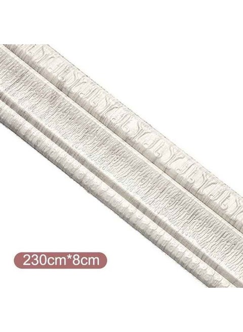 حزام خصر للزينة من مادة إسفنجية بتصميم ثلاثي الأبعاد أبيض