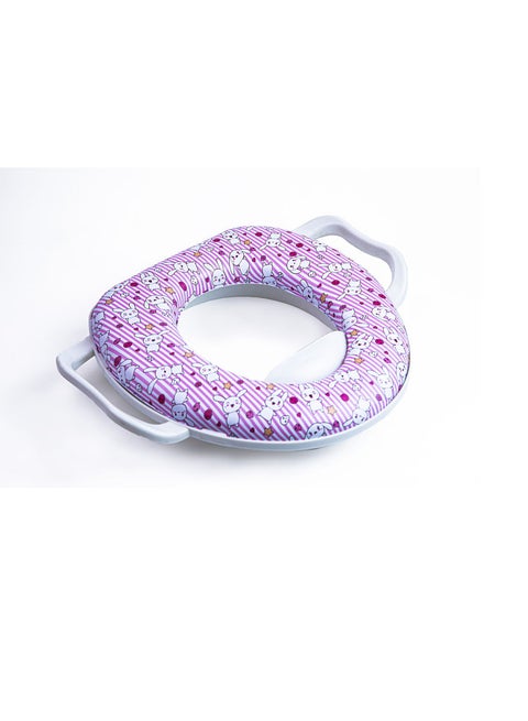 Soft toilet seat with hand