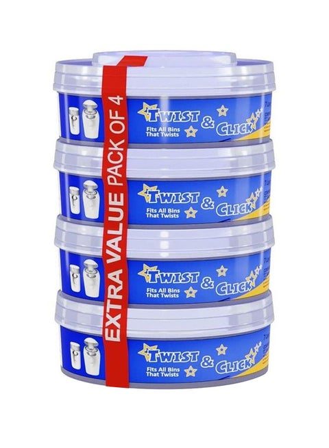 4-Piece Twist And Click Diaper Pail Refill