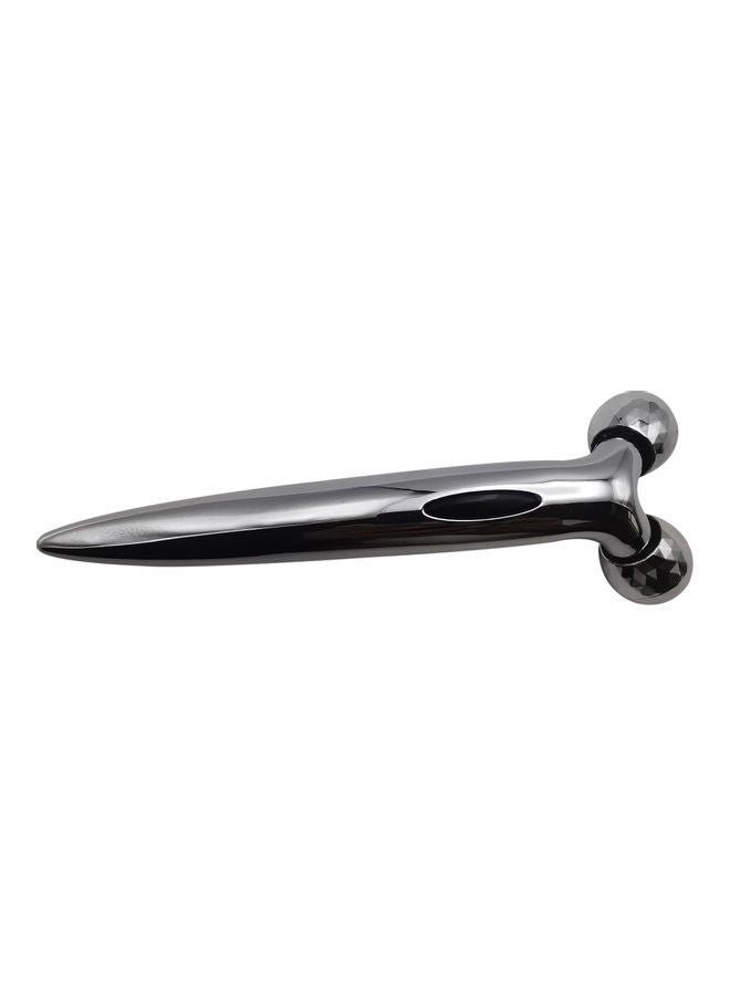 Facial Roller Massager Tool Silver - Image 2