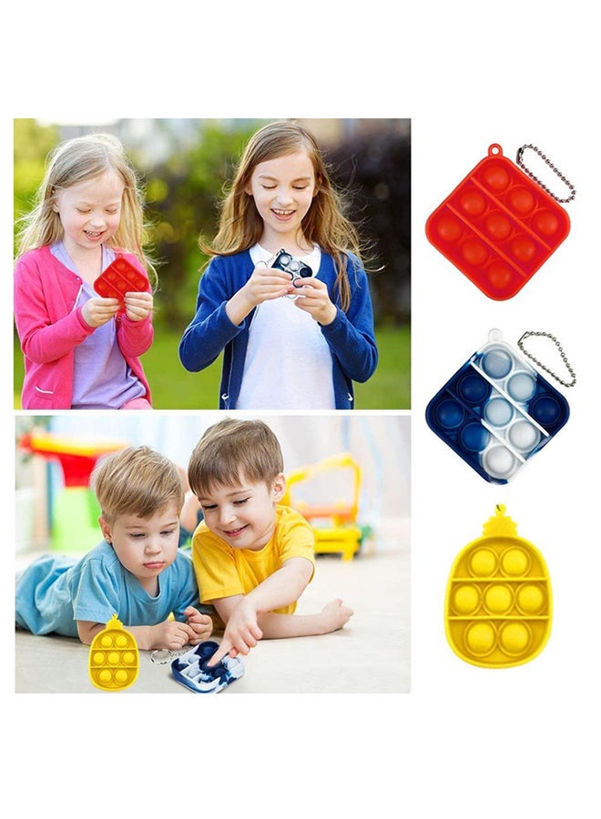 Generic - Mini Push Pop It Bubble Sensory Fidget Toy Keychain 10x10x2cm - Image 1