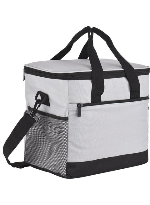 Insulated Lunch Bag with Adjustable Shoulder Strap Grey/Black 32 x 20.5 x 28cm