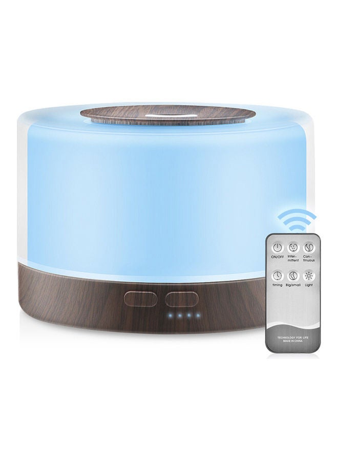 500ML Ultrasonic Air Humidifier Essential Oil Diffuser P-933DW-EU* Blue  - Image 1
