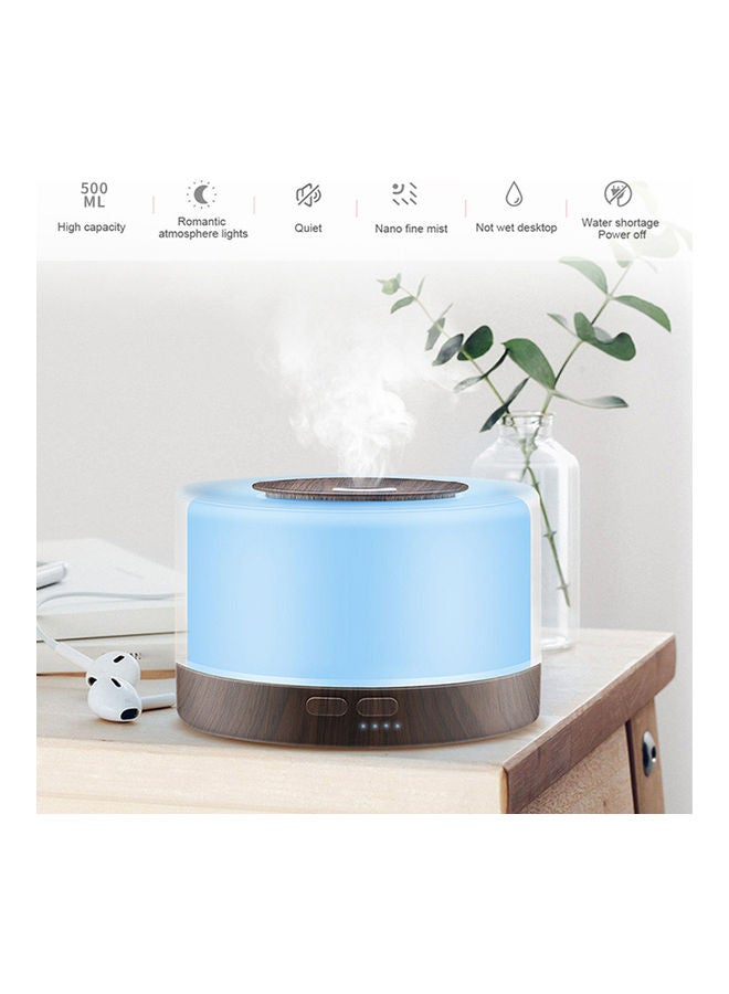 500ML Ultrasonic Air Humidifier Essential Oil Diffuser P-933DW-EU* Blue  - Image 2