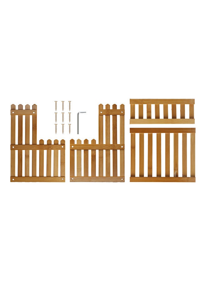 KKmoon 2-Tier Storage Rack Brown - Image 2