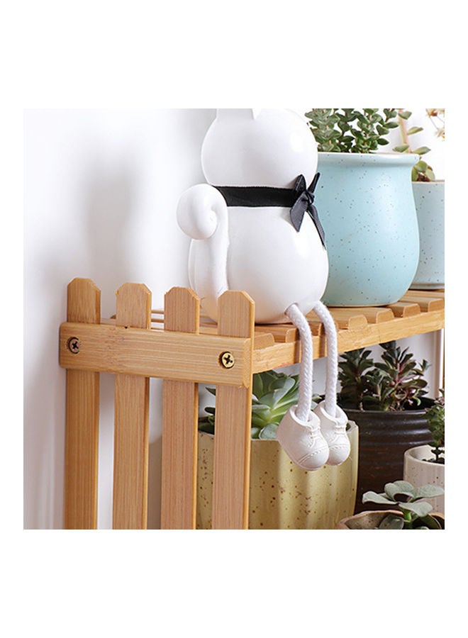 KKmoon 2-Tier Storage Rack Brown - Image 4