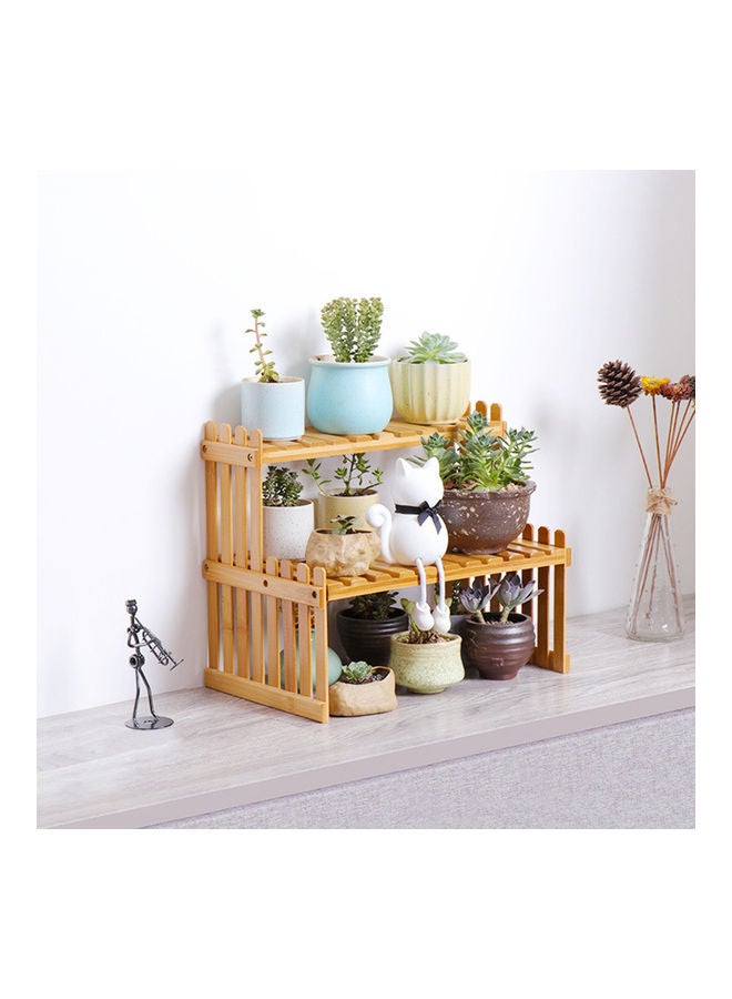 KKmoon 2-Tier Storage Rack Brown - Image 5