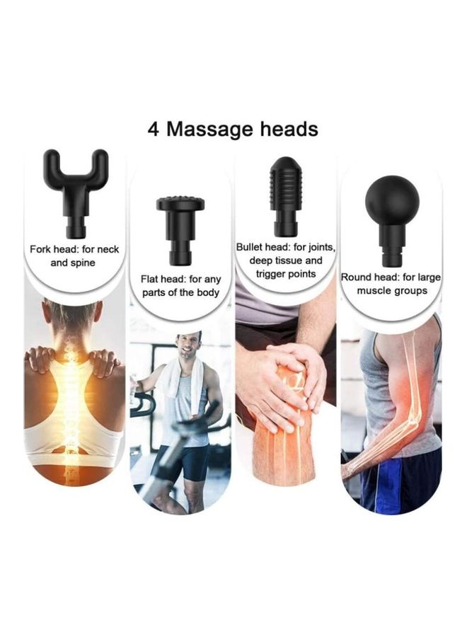 Electric Muscle Facial Massage Gun With 4 Heads - Image 3