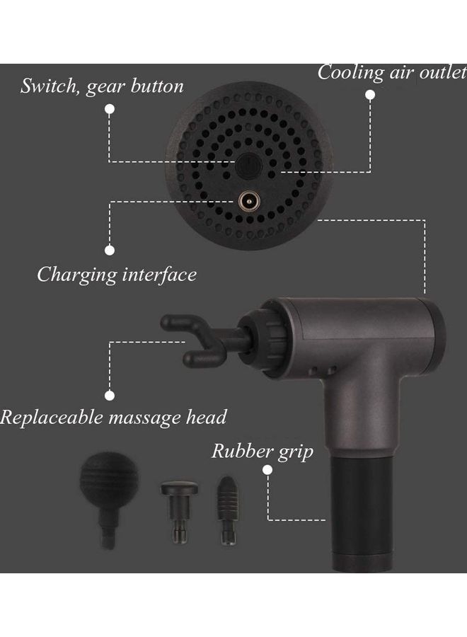 Electric Muscle Facial Massage Gun With 4 Heads - Image 4