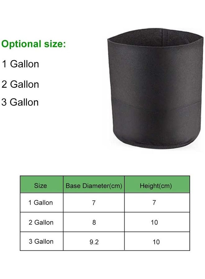 ماركة غير محددة 5-Piece Plant Grow Bag Set Black  - Image 3