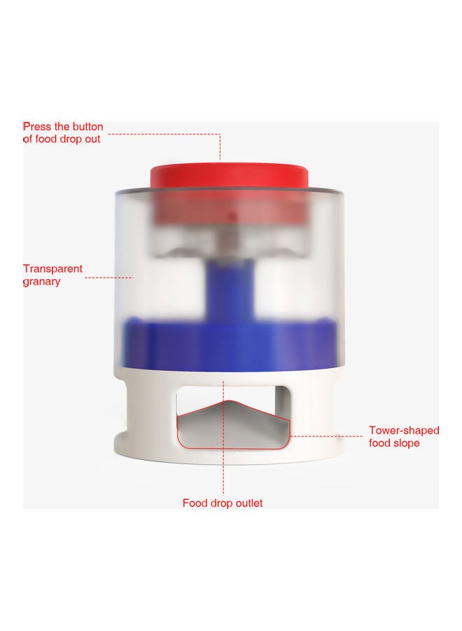 Automatic Pet Feeder Food Dispenser Blue/White/Red 18.00x14.60x14.60cm - Image 2
