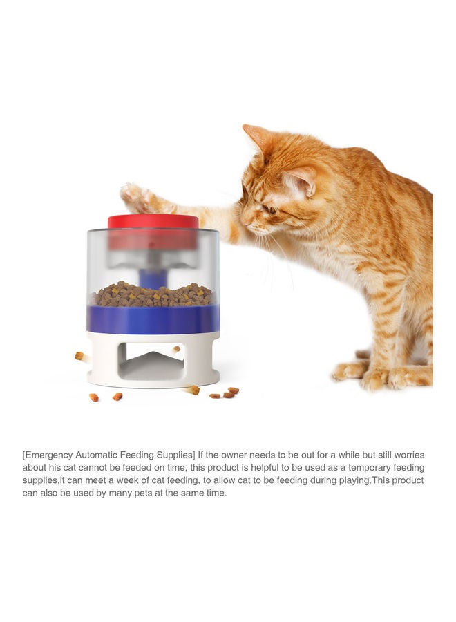 Automatic Pet Feeder Food Dispenser Blue/White/Red 18.00x14.60x14.60cm - Image 3