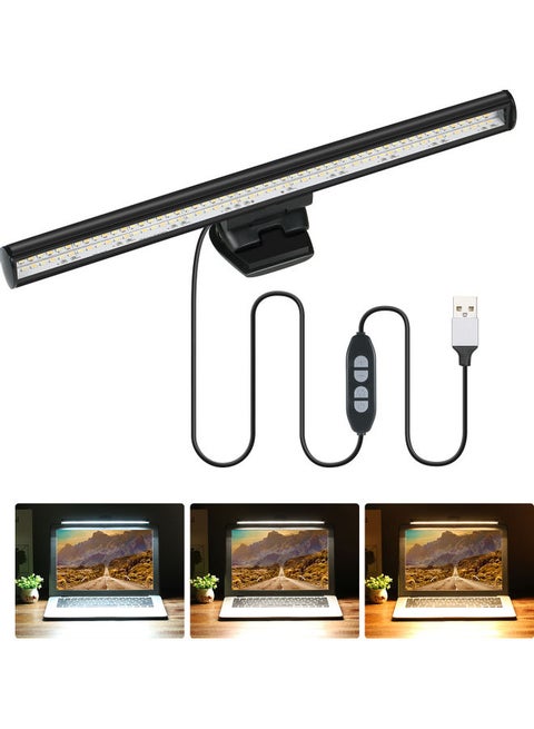 E-Reading Mопitоr Laptop Screen Aluminium Light Bar LED Desktop Table Lamp Eye Protection Reading Lamp LED Light Dimmable USB Desk Lamps Yellow 260x22mm