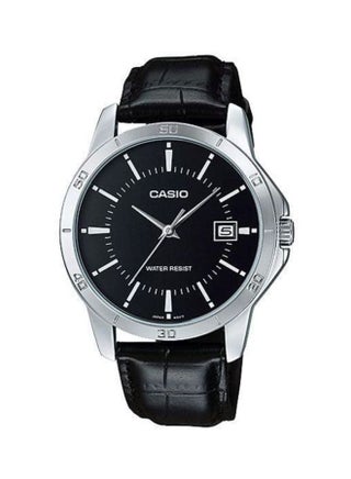 Men's Dress Series Water Resistant Leather Analog Watch MTP-V004L-1AUDF - v1624700845/N14601372A_1