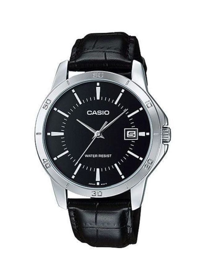 CASIO Men's Dress Series Water Resistant Leather Analog Watch MTP-V004L-1AUDF - Image 1