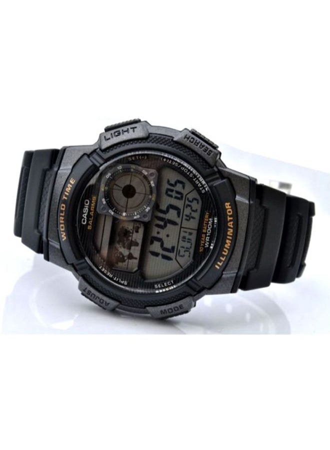 CASIO - Men's Youth Collection Water Resistant Digital Watch AE-1000W-1ADF - 44 mm - Black - Image 1