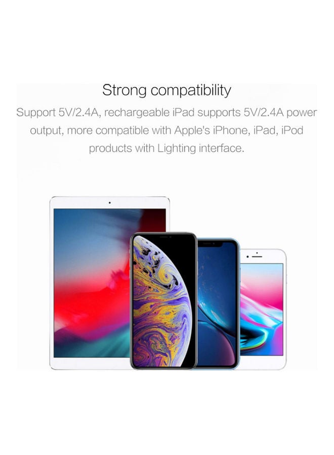زي إم آي كابل بيانات بمنفذ USB بطول 1 متر أبيض - Image 2