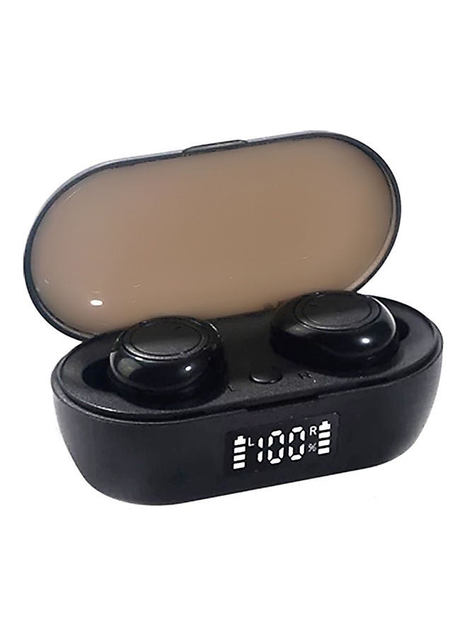 سماعة إيربادز بلوتوث 5.1 لاسلكية حقيقية بصوت ستيريو مضادة للماء مع علبة شحن لشاشة العرض. أسود - Image 1