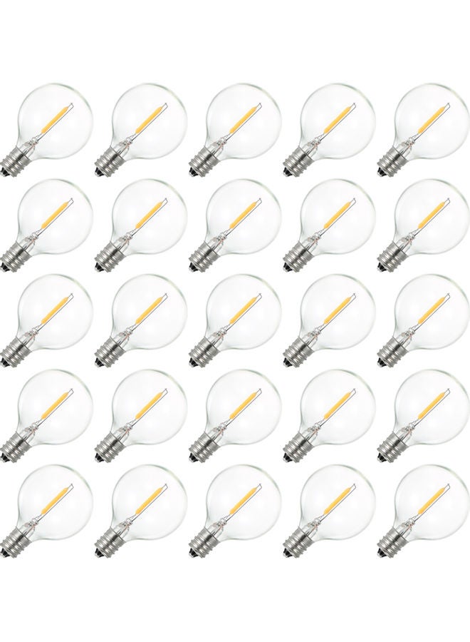 تومشاين - مجموعة مصابيح بإضاءة LED طراز G40 مكونة من 25 قطعة أبيض دافئ - Image 1