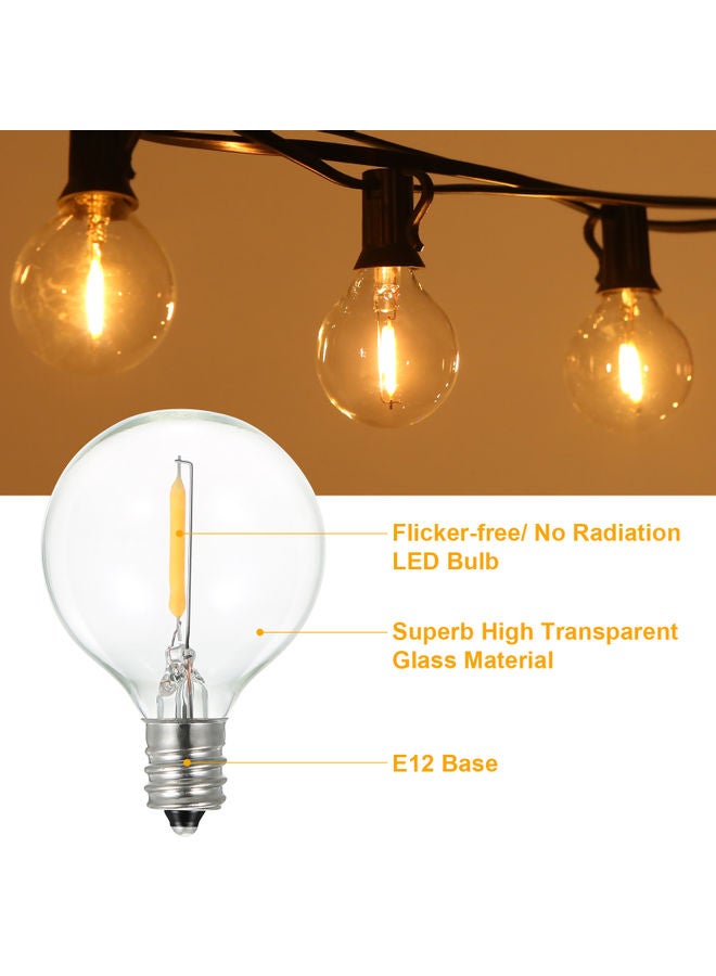 تومشاين - مجموعة مصابيح بإضاءة LED طراز G40 مكونة من 25 قطعة أبيض دافئ - Image 1