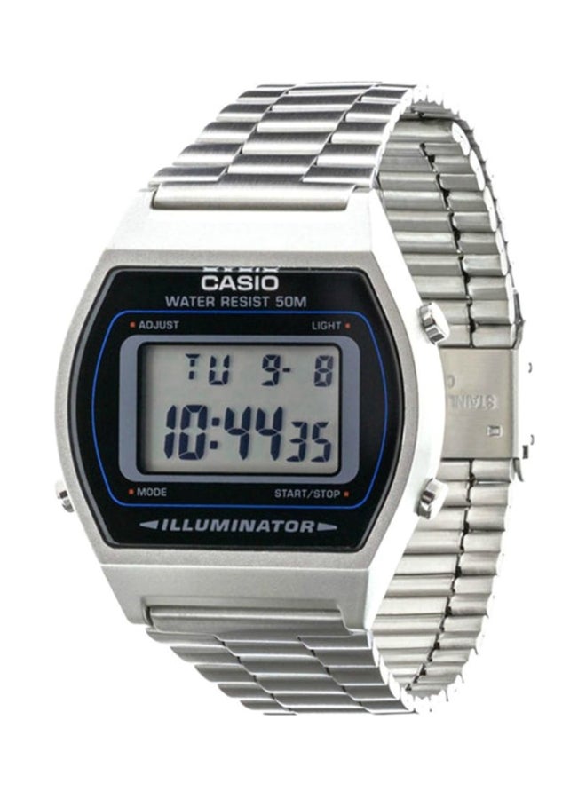 CASIO Men's Vintage Series Stainless Steel Digital Watch B640WD-1AVDF - 39 mm - Silver - Image 5