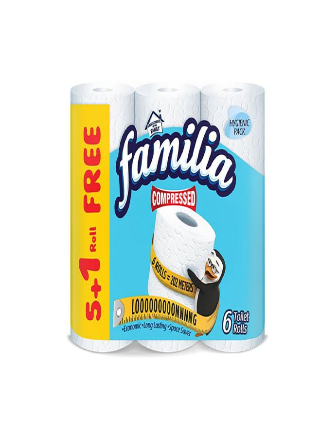 Familia Toilet Rolls Compressed - 6 Roll White  - Image 1