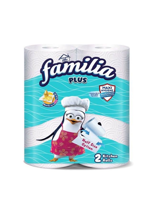Familia Kitchen Roll Pack Of 2 White - Image 1