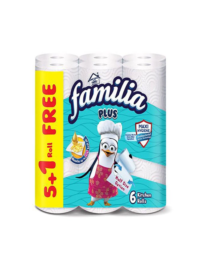 Familia - Kitchen Rolls Plus - 6 Roll 2 Ply White - Image 1
