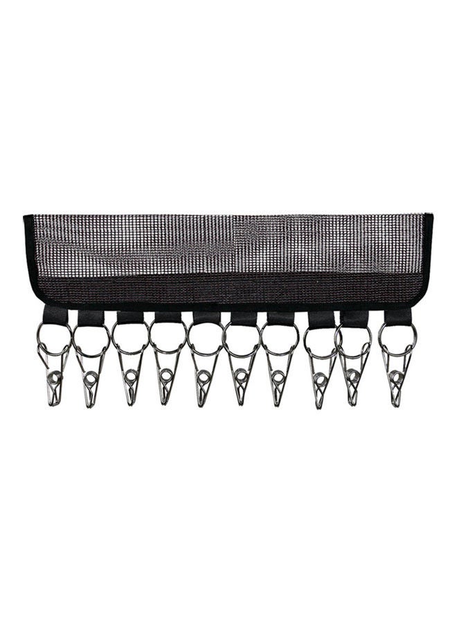 10-Clip Cap Organizer Hanger Black/Silver  - Image 1