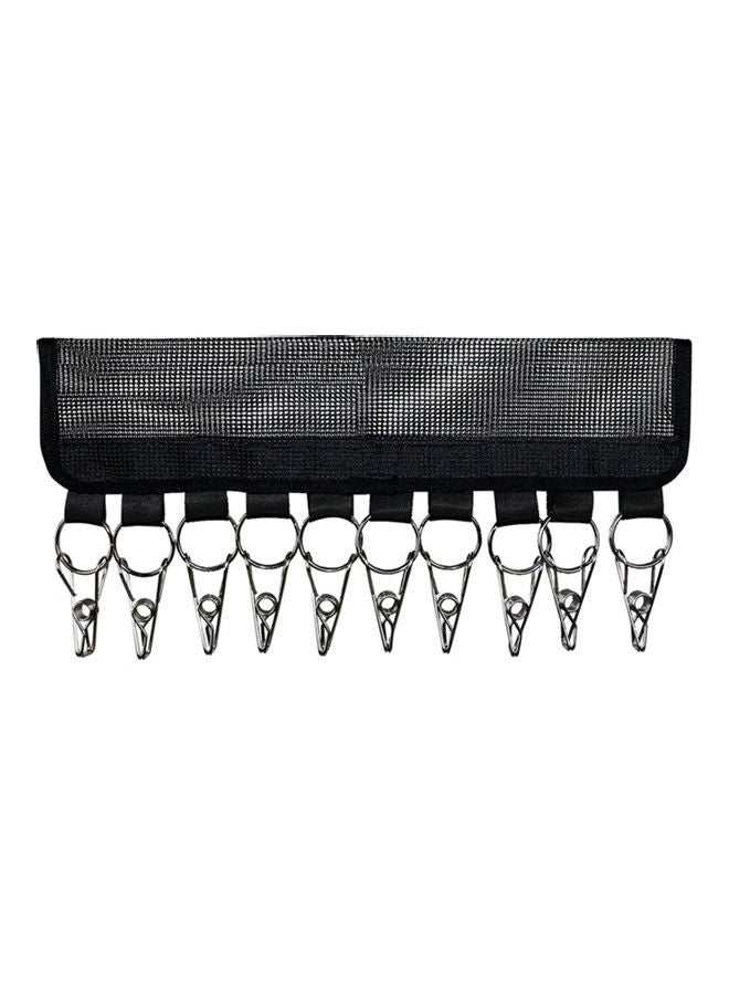 10-Clip Cap Organizer Hanger Black/Silver  - Image 1