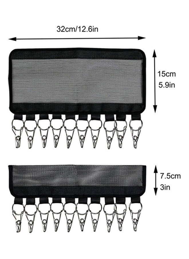10-Clip Cap Organizer Hanger Black/Silver  - Image 3