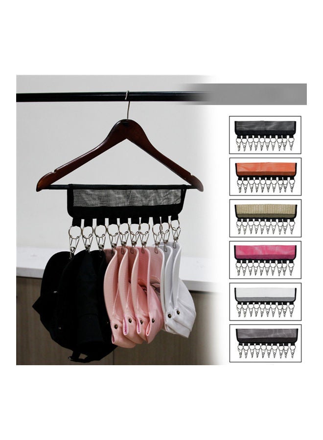 10-Clip Cap Organizer Hanger Black/Silver  - Image 4