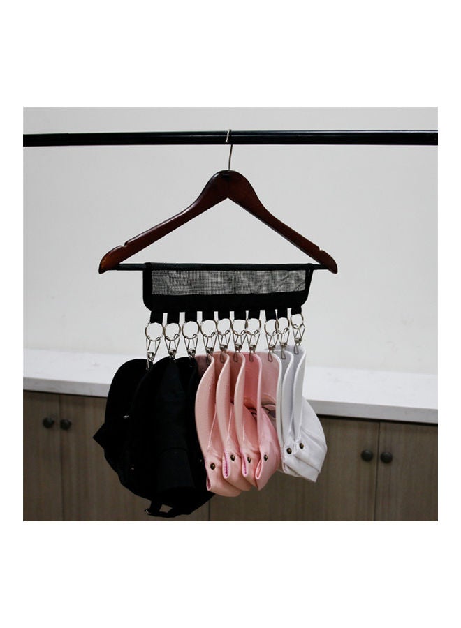 10-Clip Cap Organizer Hanger Black/Silver  - Image 2