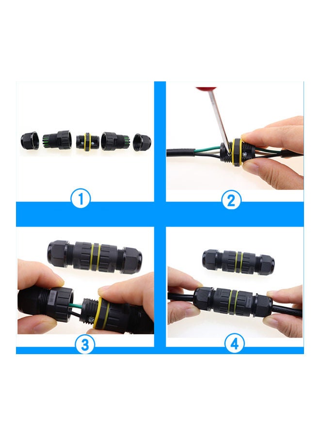 Generic - 2-Pin Cable Connector Black/Yellow - Image 1