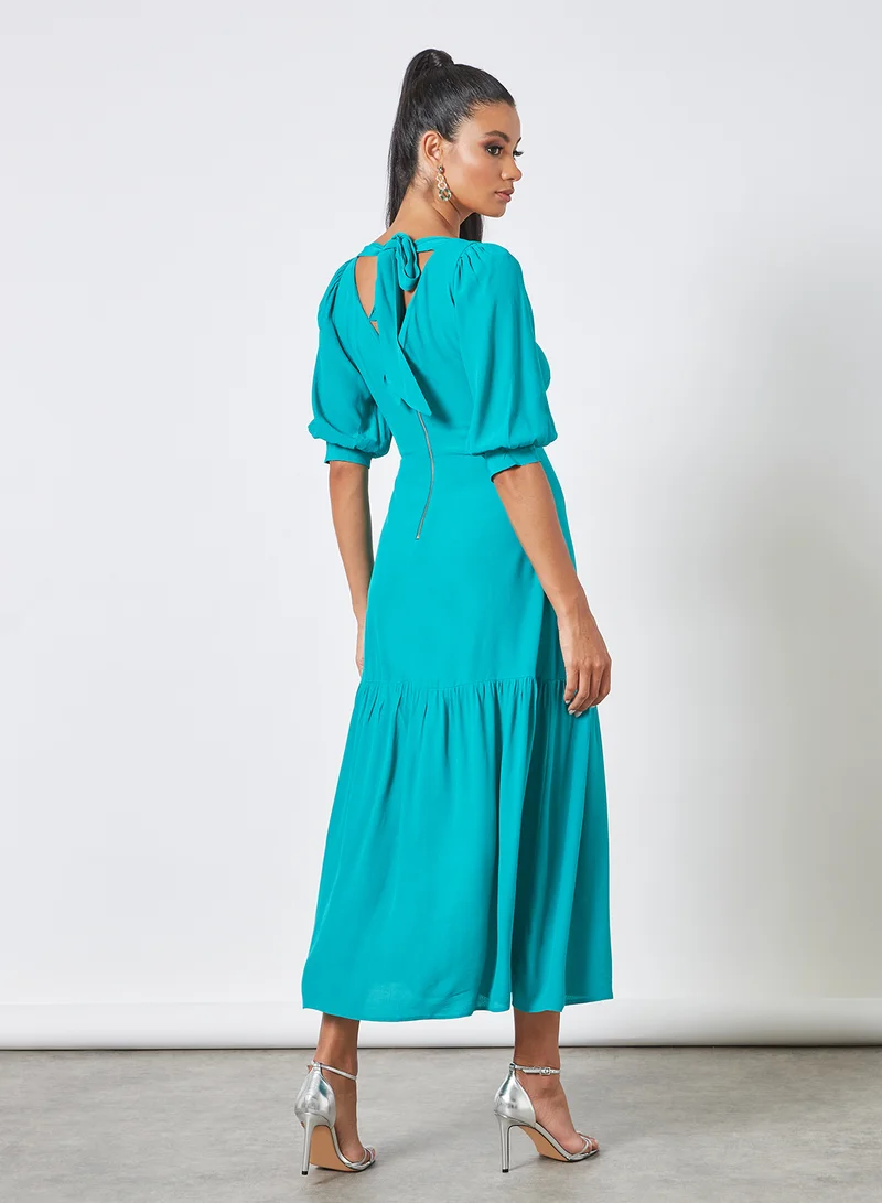 Closet London Gathered Detail A-Line Dress